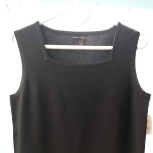 Grace Dane Lewis women's black square neckline sleeveless knit top size 1x nwt